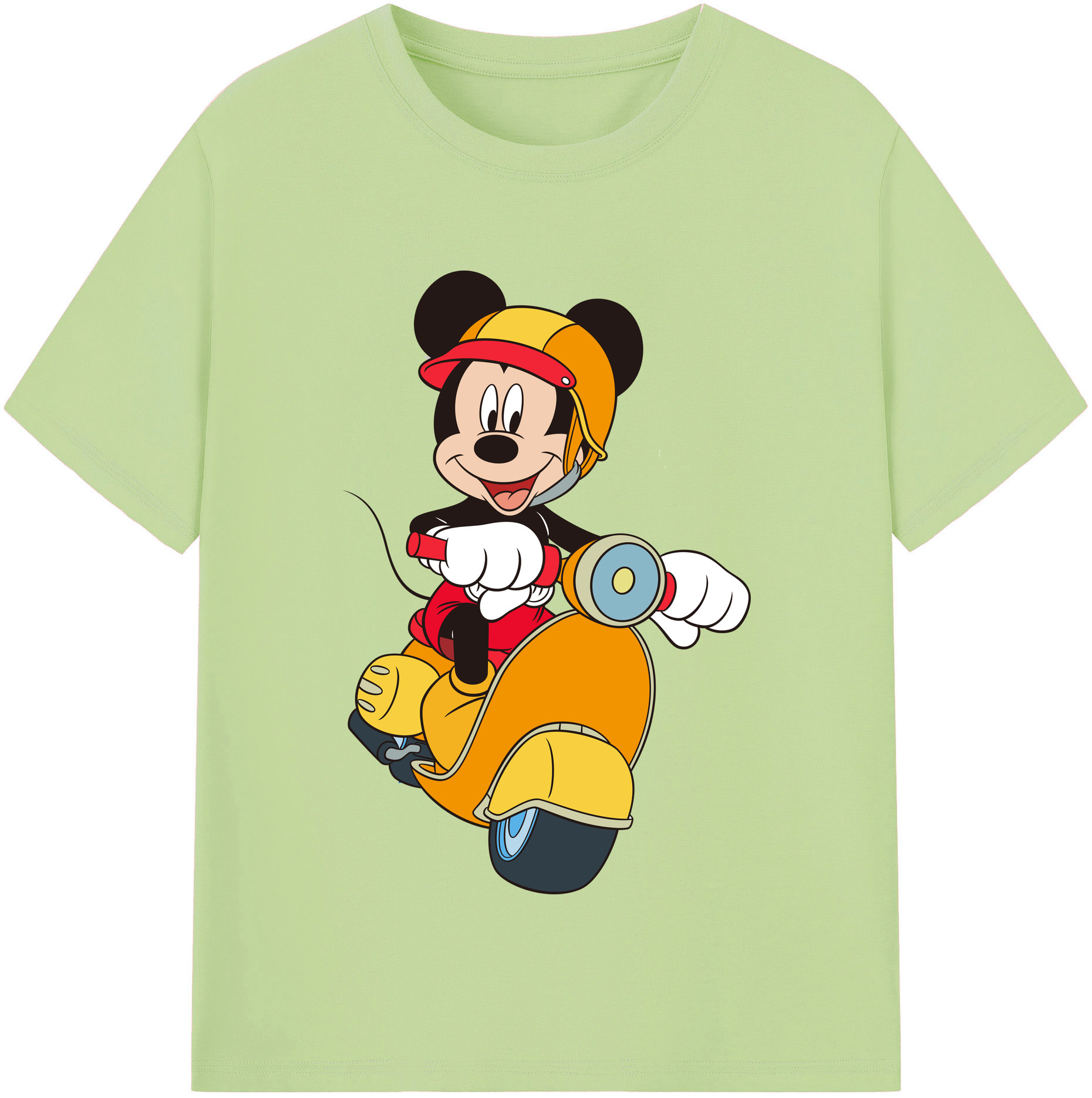 （画像用） ミッキーマウス Mickey Mouse 綿100％半袖Tシャツ（フロントプリント）